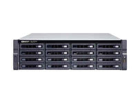 QNAP TS-H1683XU-RP-E2236-128G-US 16-Bay 3U rackmount NAS, Intel Xeon E-2236 6 cores / 12 threads 3.4 GHz processor (boost up to 4.8 GHz), 128 GB ECC DDR4 ECC, 16 x 2.5/3.5 SATA 6Gbps