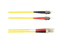 Black Box FOLZHSM-015M-STLC-YL OS2 9/125 Singlemode Fiber Optic Patch Cable - LSZH, ST to LC, Yellow, 15-m (49.2-ft.), GSA, TAA/