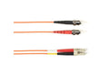 Black Box FOCMR50-003M-STLC-OR OM2 50/125 Multimode Fiber Optic Patch Cable - OFNR PVC, ST to LC, Orange, 3-m (9.8-ft.), GSA, TAA/