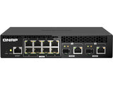QNAP QSW-M2108R-2C-US Rackmount Switch QSW-M2108R-2C-US, Management Switch, 8 port 2.5Gbps, 2 port 10Gbps SFP+/ NBASE-T Combo. Easy management with web browser