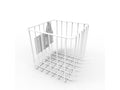JACO 51-3976 Basket - Wire, 6x6x6, R or L Post Mount