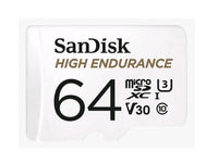 SanDisk SDSQQNR-064G-AN6IA High Endurance MicroSDXC, 64GB, U3, V30, C10, Full HD recording, w/AdapterU3, V30, C10, Full HD recording, w/Adapter