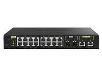 QNAP QSW-M2116P-2T2S-US Microchip VSC7448-02, 4GB DDR3, 16 Port of 2.5GBPS Port with 802.3AT (30W), 2 10BASE-T Port with 802.3BT(90W), 2 10GbE SFP+ Port