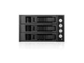 iStarUSA BPU-230HD-BLACK 2X5.25 to 3X3.5 12G RACK Black