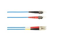 Black Box FOCMRM4-010M-STLC-BL OM4 50/125 Multimode Fiber Optic Patch Cable - OFNR PVC, ST to LC, Blue, 10-m (32.8-ft.), GSA, TAA/