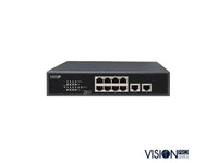InVid VIS-LRPOE8-2A 8-PORT POE Switch with 2 Uplink Ports