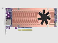 QNAP QM2-2P410G1T QM2 Series, 2 X PCIE 2280 M.2 SSD Slots, PCIE GEN4 X 8, 1 X AQC113C 10GbE NBASE-T Port