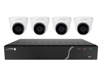 Speco Technologies ZIPK4TA 4Ch H.265 NVR with 3 Outdoor IR 5MP IP Cameras and 1 4K AI camera, 2.8mm fixed lens, 1TB- KIT