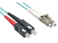 Axiom AXG95680 LC/SC Multimode Duplex OM4 50/125 Fiber Optic Cable 0.5m - TAA Compliant