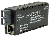 Transition Networks M/E-PSW-FX-02(SM)-SA MINI 10/100BASETX to 100BASEFX Switch, SC SM, 20KM W/SA