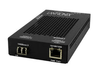 Transition Networks SGPAT1039-105-SA 10/100/1000 POE+ RJ-45 to 1000Base-SX MM LC Media Converter with -SA PS