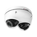 3xLOGIC VX-10M28-DUAL-OD-IAW 2x5MP Fixed Dual Imager Dual Dome IP Camera with IR, WDR, Audio, and Alarm, 2x2.8mm Lens