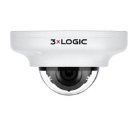 3xLOGIC VX-5M28-MD-IAW-C128 VISIX 5MP Indoor/Outdoor Vandal Proof Mini-Dome IP Camera, 2.8mm Fixed Lens, White