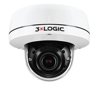 3xLOGIC VX-5M-OD-RIAW-C128 VISIX 5MP Indoor/Outdoor Dome IP Camera with Remote Focus, 2.7-13.5mm Lens, White