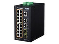 PLANET IGS-20160HPT Industrial 16-Port Gigabit 802.3at PoE+ + 4-Port SFP Managed Switch