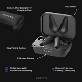 Heavys Wireless EarBuds - detail view | Silarius
