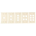 OCC DP0412 Double-Gang Wall Plate, 4 UMJ, Bright White