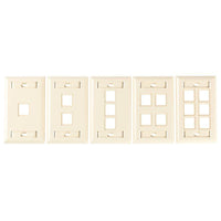 OCC DP0412 Double-Gang Wall Plate, 4 UMJ, Bright White