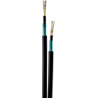 OCC DX012DSLX9KAA2 Distribution Series Ultra Fox Fiber Optic Cable, 12-Fiber OS2 9/125, OFNR Riser, Black Jacket