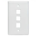 OCC FPK0312 Single Gang 3-Port KMJ Faceplate