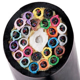 OCC HC072DSLACKR HC-Series 72 Fiber, SLA, High-Density Riser Indoor/Outdoor PVC Fiber Optic Tray Cable, PVC Jacket, Printed in Feet, 1000' (304.8m), Black