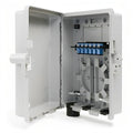 OCC OCO12NS Outdoor Indoor 12-Port Wall Mount Cabinet, NEMA 3-Outdoor Rated, Holds 2-Adapter Plates with Splice Tray