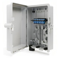 OCC OCO12NS Outdoor Indoor 12-Port Wall Mount Cabinet, NEMA 3-Outdoor Rated, Holds 2-Adapter Plates with Splice Tray