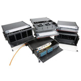 OCC RTC4U-12APBL RTC1U-HD4APBL 1RU Fiber Termination Enclosure, 4 Adapter Panels, Black