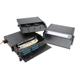 OCC RTC4U-12APBL RTC1U-HD4APBL 1RU Fiber Termination Enclosure, 4 Adapter Panels, Black