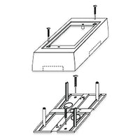 OCC SMSG01 Surface Mounting Box, Surface Mount Enclosure, Office White