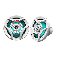 JVC CS-DR621MWL drvn 6.5" 2-Way Marine Speakers with RGB LED, White (Pair)