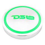 DS18 Waterproof Chrome Plated RGB Led 4.13' - side view | Silarius
