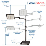 LEVO G2 Book Holder Floor Stand - detail view | Silarius