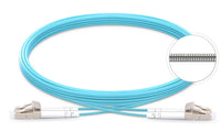 TechLogix M4D-ARM-LCLC-20 Armored OM4 Multimode Duplex LC to LC Fiber Patch Cable, 20m