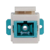 TechLogix M4S-KS-SCSC Simplex SC to SC Fiber Keystone Adapter, OM3/OM4 Multimode