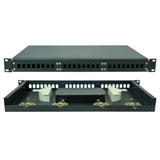 TechLogix TL-24P-RT 24-Port 1RU Rack-Mount Fiber Distribution Tray