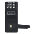 Napco PDL6200/19 Trilogy Networx Cylindrical Pushbutton Lock with Prox Reader, 5000 Users, 35,000 Event Audit Trail, Standard Key Override with DPS, Weatherproof, Straight Lever, Flat Black Finish