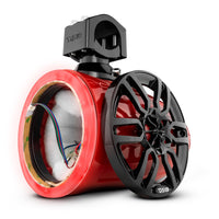 NXL 6.5' Marine and Powersports Empty Tower LED RGB Lights -Red - front view | Silarius