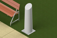 Oberon 3036-00-FGN 13.5IN (342 mm) Diameter NetPoint Locking Heavy-Duty Fiberglass Wi-Fi Bollard for Outdoor Wireless Networks, Beveled Top Style, Forest Green, 62INH