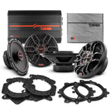 Full-Range 6.5 and 6x9 Coaxial Speaker Kit - With OEM Speaker Adapters, Amplifier and Wiring Kit - front view | Silarius