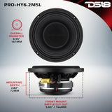 PRO 6.5' Hybrid Slim Loudspeaker with a 1' Compression Driver Horn | 150W RMS 2-Ohm - detail view | Silarius