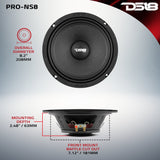 PRO 8' Shallow Neodymium Full-Range Loudspeaker 200 Watts Rms 8-Ohm - detail view | Silarius