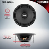 PRO 8' Shallow Neodymium Full-Range Loudspeaker 200 Watts Rms 4-Ohm - detail view | Silarius