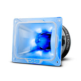 4' x 5.35' Super Bullet Tweeter 250 Watts 1.5' Aluminum 4-Ohm Vc with RGB LED Lights - rear view | Silarius
