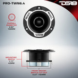 4' High Compression Neodymium Tweeter | 150W RMS 1.25 ' Polyimide 4-Ohm Vc - detail view | Silarius