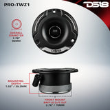 3.8' Super Bullet Compression Tweeter with 1' Aluminum Voice Coil | 100 Watts Rms 4-Ohm - detail view | Silarius