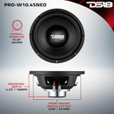 PRO 10' Neodymium Water Resistant Woofer 400 Watts Rms 4-Ohm SVC - detail view | Silarius