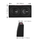 Loaded 10” Subwoofer + Passive Radiator Enclosure for Pickup Trucks