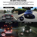THINKWARE TW-Q200DCHG Q200 2K Front + 1080p Rear Dash Cam, 32GB
