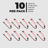 Level 2 RCA 100% Copper OFC Y Connector 1 FEMALE to 2 MALE - 10 Pack